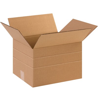 Multi-Depth Corrugated Boxes, 12 x 10 x 6, Kraft, 25/Bundle (MD12106)