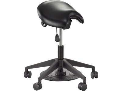 Safco Saddle Seat 27 Lab Stool, Black Vinyl (3438BL)