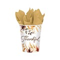 Amscan Classic Thanksgiving Paper Hot/Cold Cup, 9 Oz., Multicolor, 100/Pack (683202)