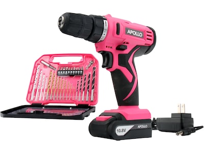 Apollo Tools 10.8V Lithium-Ion Cordless Drill with 30-Piece Accessory Set (DT4937P)