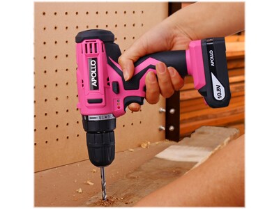 Apollo Tools 10.8V Lithium-Ion Cordless Drill with 30-Piece Accessory Set (DT4937P)