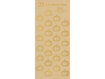 Great Papers! Fall Pumpkins Seasonal Seal, Kraft, 25/Sheet (2019036)