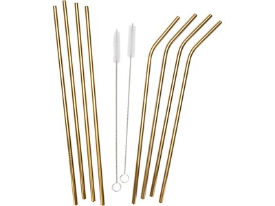 Mind Reader Gold Straws 10.5, 8/Pack (SSTRAW8-GLD)