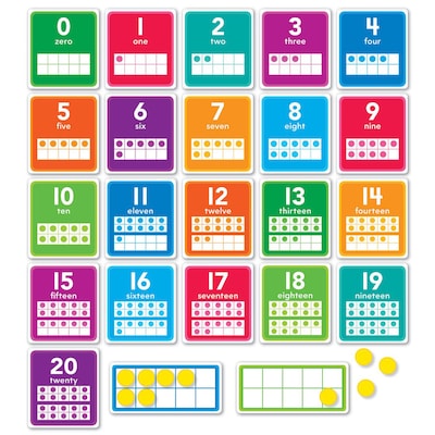Scholastic® 0–20 Numbers Set Bulletin Board Set, 43/Set (SC-834492)