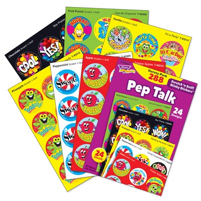 Trend Enterprises Variety Pack Stinky Stickers, Pep Talk, 288/Pack (T-83920)