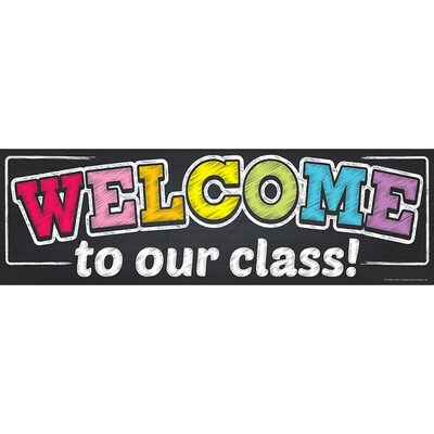 Top Notch Teacher Products® Magnetic Welcome Banner, Neon Chalk (TOP10593)