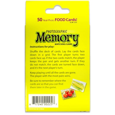 Stages Learning Materials Photographic Memory Matching Game, Food, Grades PreK+ (SLM225)