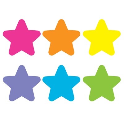 Teacher Created Resources Spot On Bright Stars Plastic Carpet Markers, Assorted Colors, Pack of 6 (TCR77002)