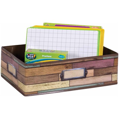 Teacher Created Resources Storage Bin, Reclaimed Wood (TCR20914)