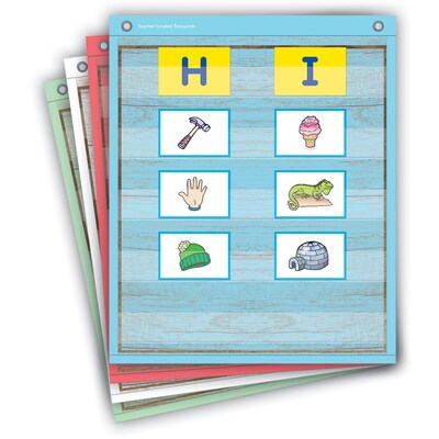 Teacher Created Resources Painted Wood Magnetic Mini Pocket Charts, 14 x 17 (TCR20333)