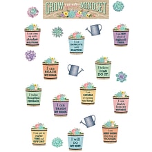 Teacher Created Resources® Rustic Bloom Grow Your Mindset Mini Bulletin Board Set, 24/Set (TCR8592)