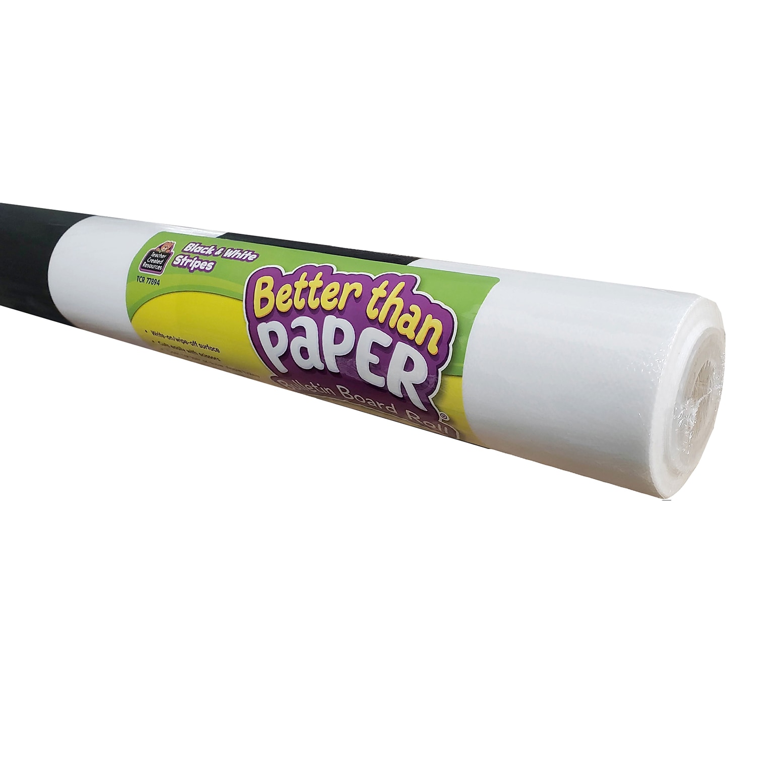 Teacher Created Resources® Black & White Stripes Better Than Paper Bulletin Board Roll, 4/Carton (TCR32326)