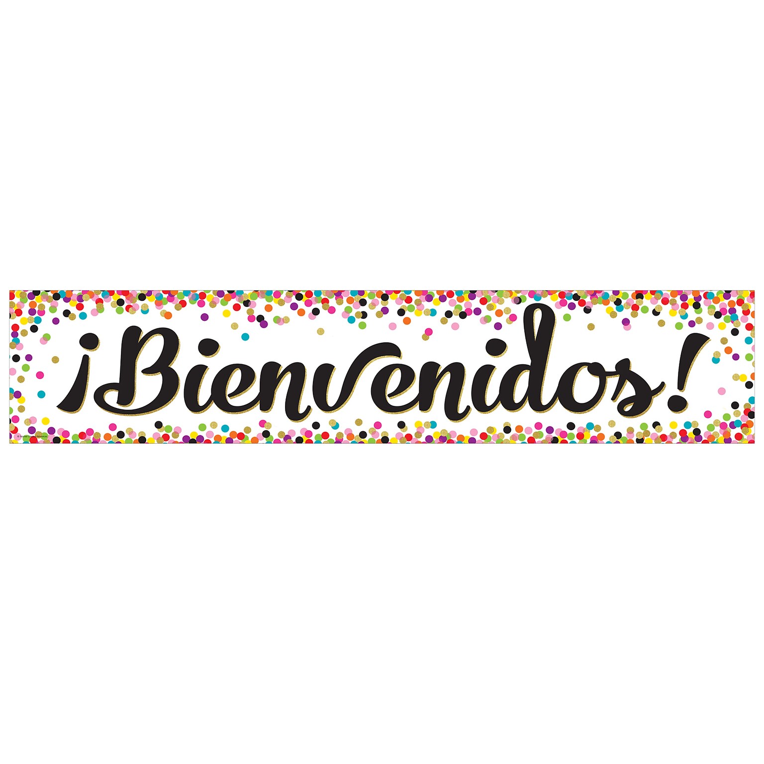 Teacher Created Resources® Confetti Bienvenidos (Spanish Welcome) Banner (TCR5324)