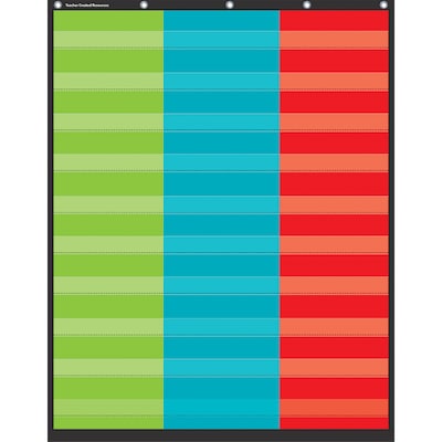 Teacher Created Resources 3 Column Pocket Chart, 34 x 44 (TCR20324)