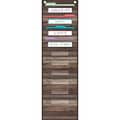 Teacher Created Resources Dark Wood 10 Pocket File Storage Pocket Chart, 14 x 58 (TCR20331)