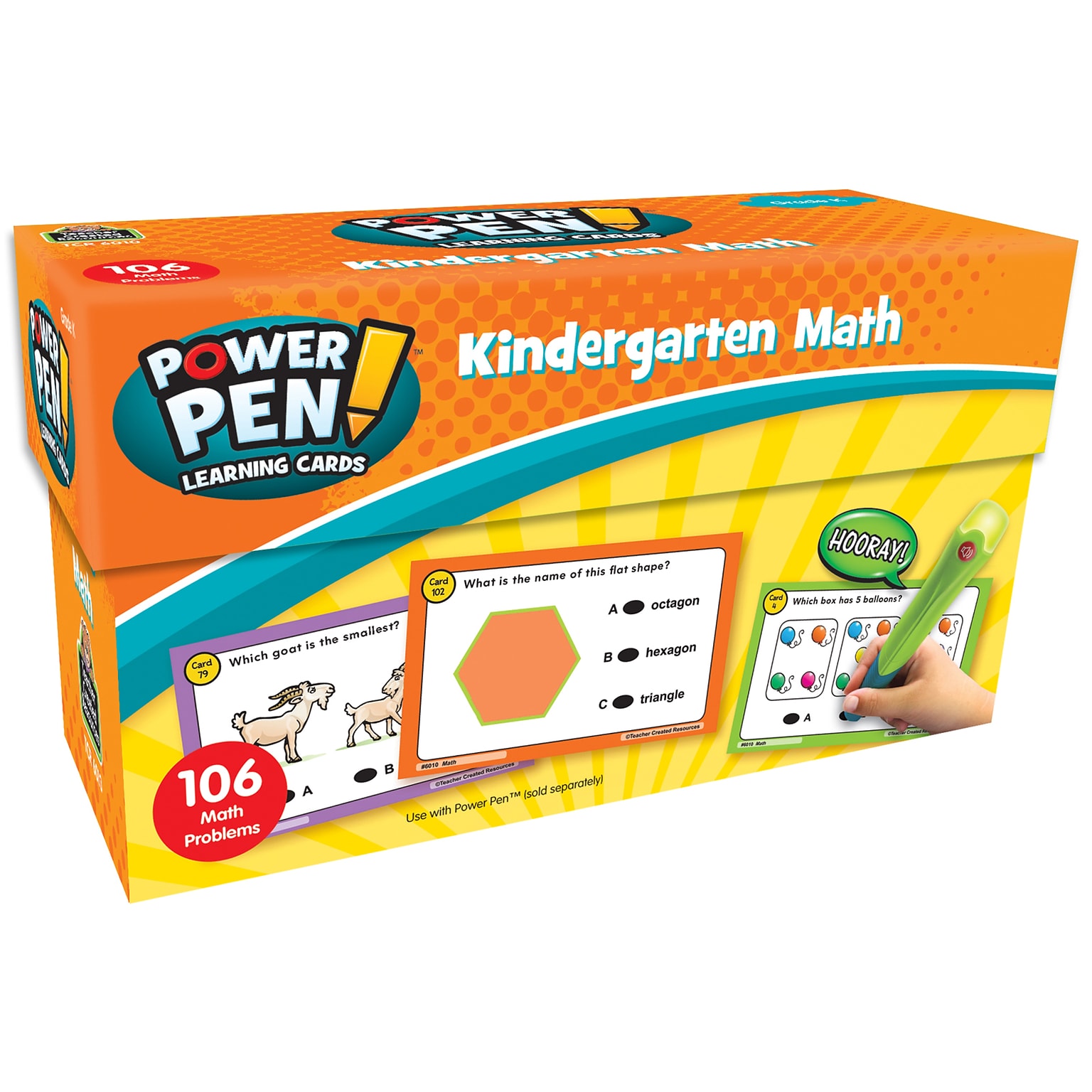 Power Pen® Learning Cards: Math for Grade K, Pack of 53 (TCR6010)