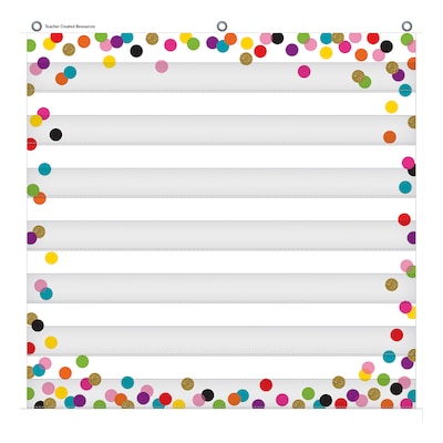 Teacher Created Resources Confetti 7 Pocket Chart, 28 x 28 (TCR20327)