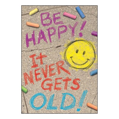 Trend® 13.375 x 19 BE HAPPY! IT NEVER GETS OLD! ARGUS® Poster (T-A67088)