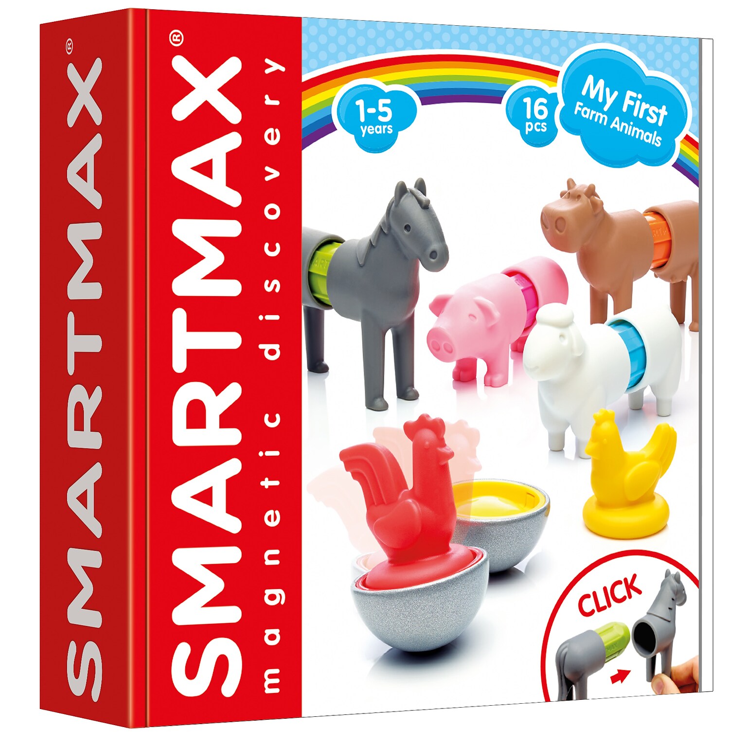 SmartMax My First Farm Animals for Ages 1-5 Years, 16 Pieces/Set  (SMX221)