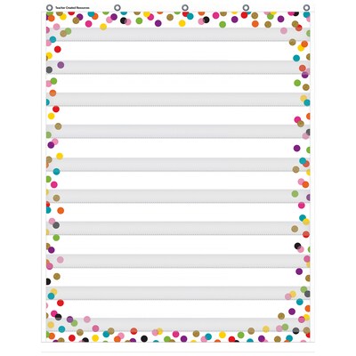 Teacher Created Resources Confetti 10 Pocket Chart, 34 x 44 (TCR20328)