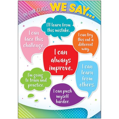 Teacher Created Resources® Colorful Vibes 13 x 19 In Our Class, We Say... Poster (TCR7940)