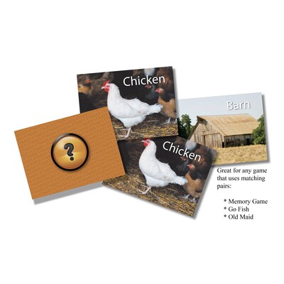 Stages Learning Materials Photographic Memory Matching Game, On the Farm, Grades PreK+ (SLM224)