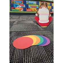 Teacher Created Resources Spot On Colorful Circles Plastic Carpet Markers, Assorted Colors, Pack of