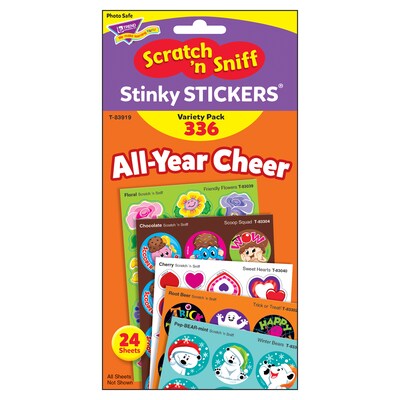Trend Enterprises Variety Pack Stinky Stickers, All Year Cheer, 336/Pack (T-83919)