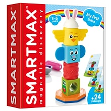 SmartMax My First Totem STEM Magnetic Discovery Building Game with Tactile and Rattling Parts, Ages