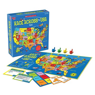 University Games Scholastic Race Across the USA Game, Ages 8+ (UG-00701)