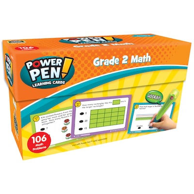 Power Pen® Learning Cards: Math for Grade 2, Pack of 53 (TCR6012)