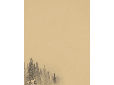 Great Papers! Winter Forest Holiday Letterhead, Kraft, 40/Pack (2019118)