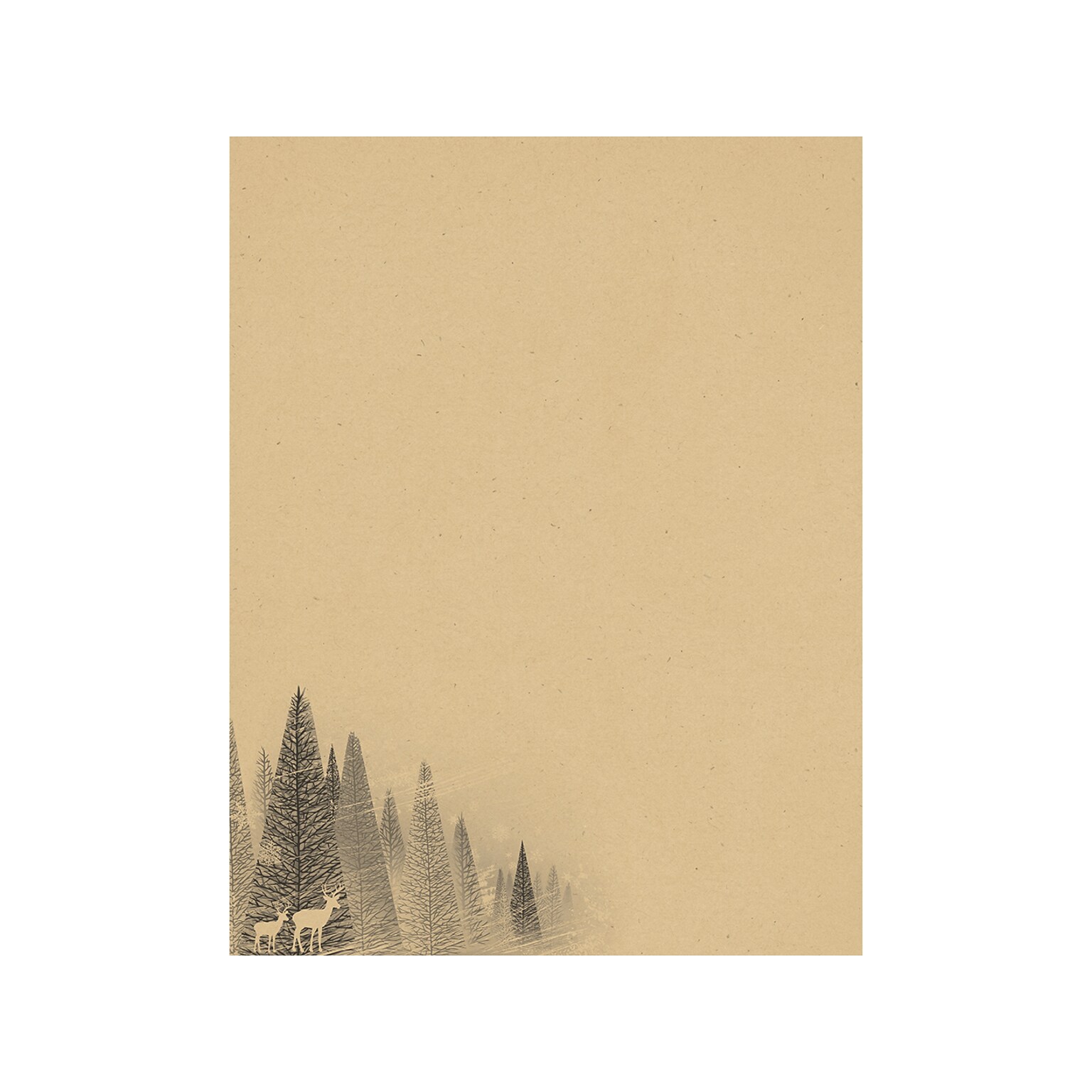 Great Papers! Winter Forest Holiday Letterhead, Kraft, 40/Pack (2019118)