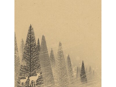 Great Papers! Winter Forest Holiday Letterhead, Kraft, 40/Pack (2019118)