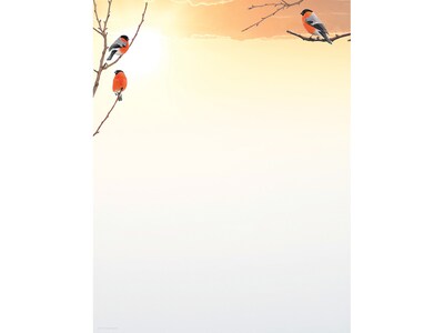 Great Papers Fall Birdies Holiday Letterhead, Multicolor, 80/Pack (2019088)