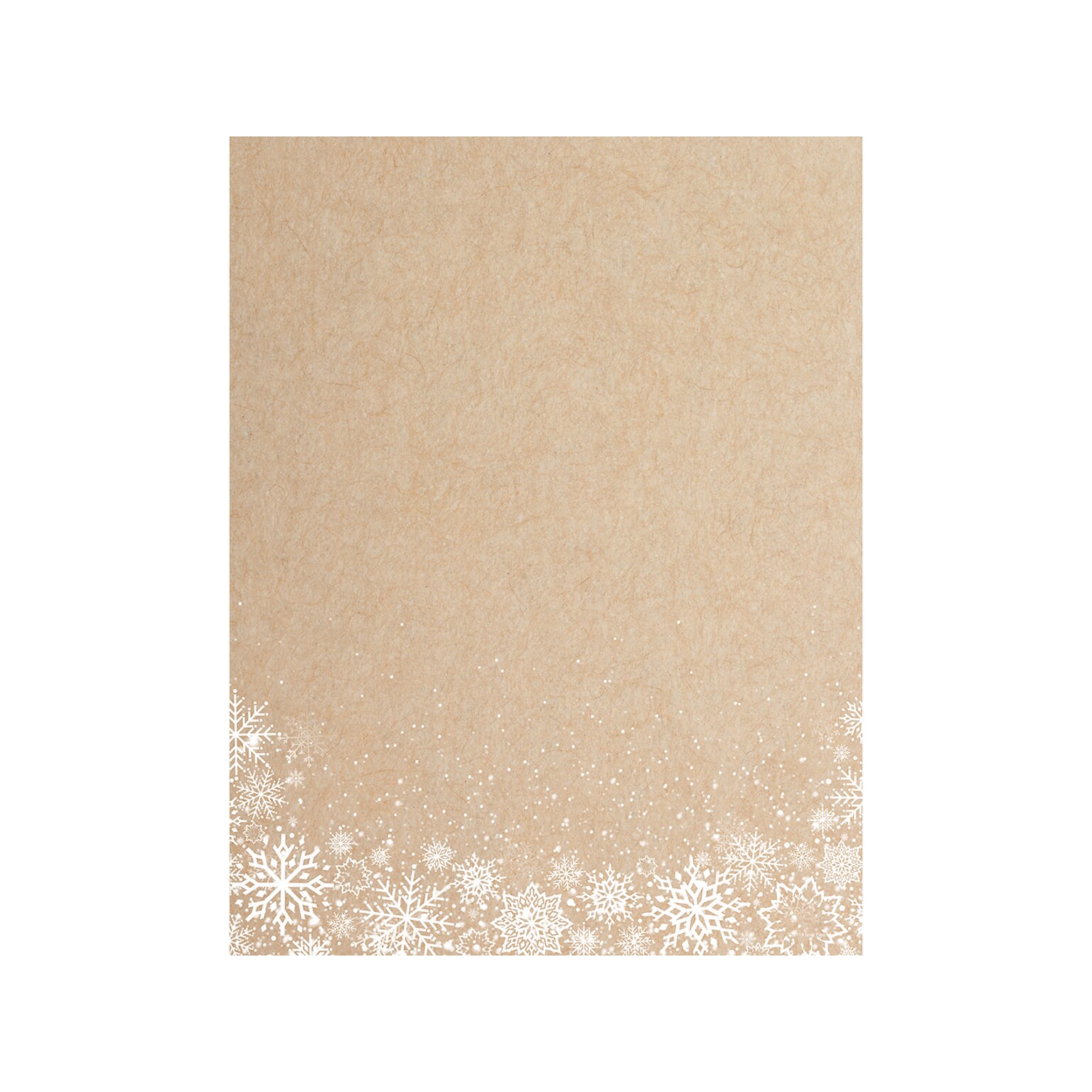 Great Papers! White Snowflakes Seasonal Letterhead, Brown, 80/Pack (2019116)