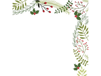 Great Papers! Merry Twigs & Holly Holiday Letterhead, Multicolor, 80/Pack (2019108)