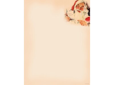 Great Papers! Vintage Santa Holiday Letterhead, Beige, 80/Pack (2019111)