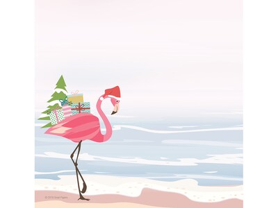 Great Papers! Merry Flamingo Holiday Letterhead, Multicolor, 80/Pack (2019105)