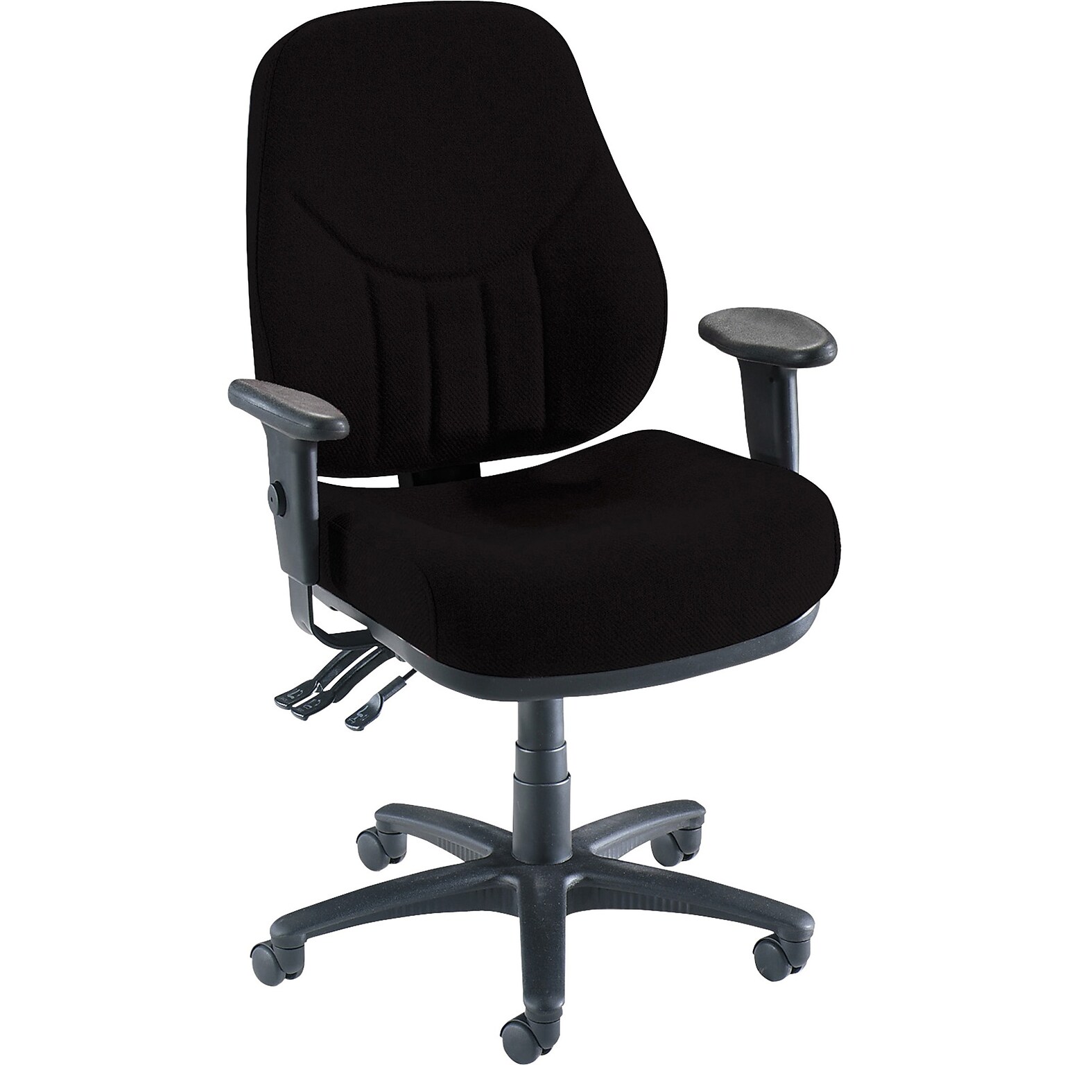 Lorell Baily Fabric High-Back Multi-Task Chair, Black (LLR81103)