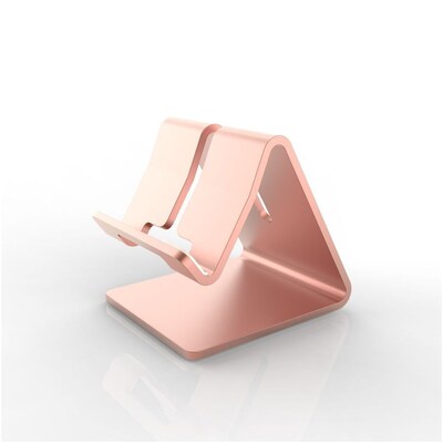 Insten Aluminum Alloy Metal Stand Desktop Dock Cradle Station Bracket Holder Universal Mount for Smartphone - Rose Gold
