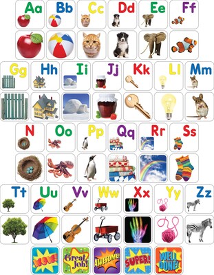 Barker Creek Learning Magnets® A-Z Letters with Pictures, 60/Pack (LM1150)