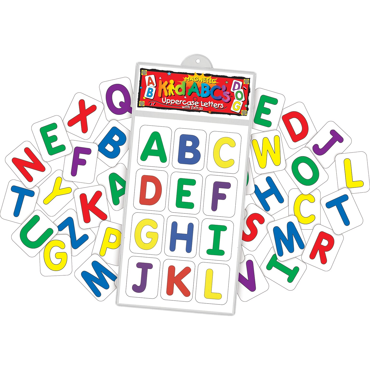 Barker Creek Learning Magnets®, Uppercase Letters with extras, Ages 3-8 (LM1120)