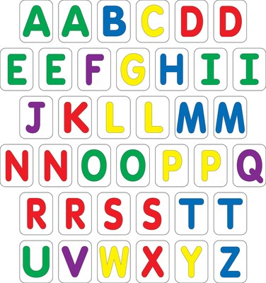 Barker Creek Learning Magnets®, Uppercase Letters with extras, Ages 3-8 (LM1120)