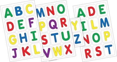 Barker Creek Learning Magnets®, Uppercase Letters with extras, Ages 3-8 (LM1120)