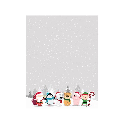 Great Papers! Winter Friends Holiday Letterhead, Multicolor, 80/Pack (2019101)