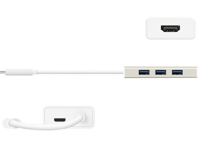 j5create 3-Port USB 3.0 Hub, Silver (JCH451)