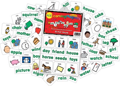 Barker Creek PCS® Learning Magnets®, 90 Nouns (LM3005)