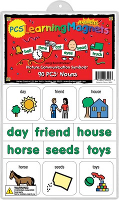 Barker Creek PCS Learning Magnets, 90 Nouns (LM3005)