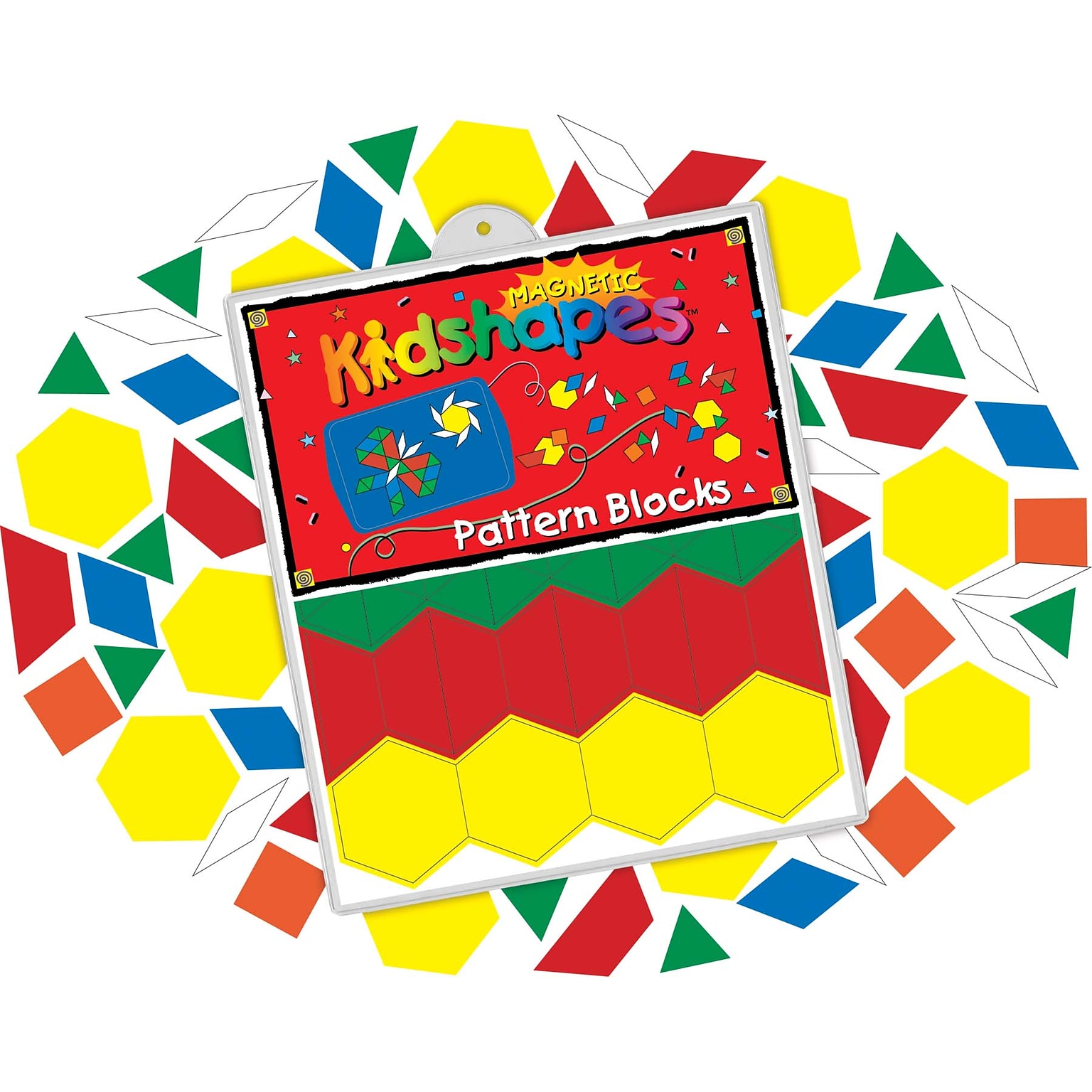 Barker Creek Learning Magnets® Kidshapes™, Pattern Blocks (LM2300)